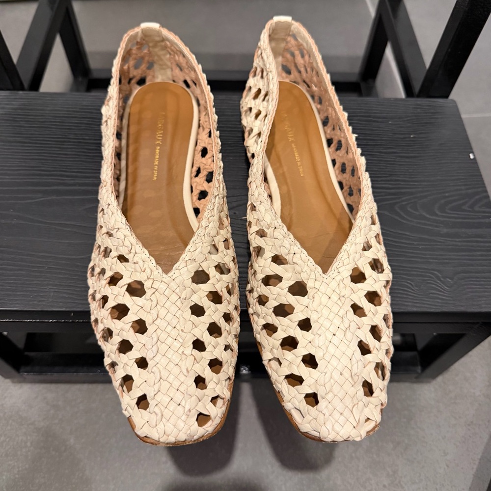 Margaux Woven Paz Loafers (Cream)